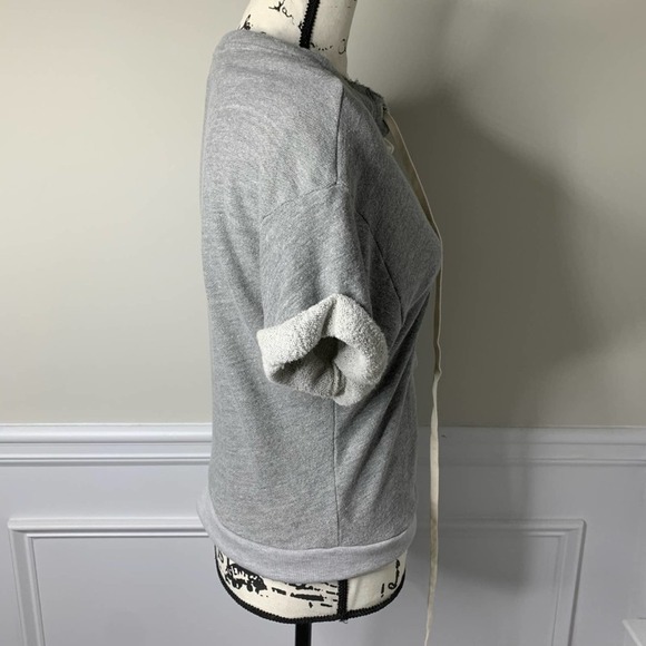 Anthropologie‎ t la lace up gray sweatshirt XS - Picture 4 of 8
